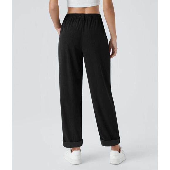 NWT Halara Mid Rise Zipper Pocket Corduroy Casual Pants Size XS - Picture 2 of 11